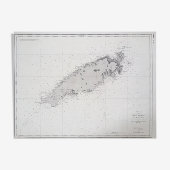 Carte marine ancienne Ile de Tabago Antilles