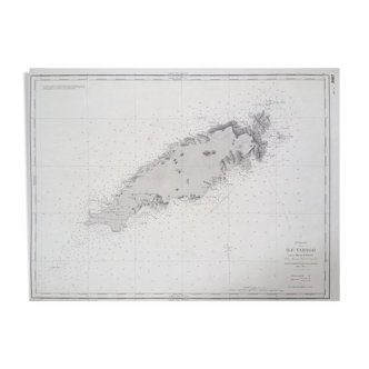 Carte marine ancienne Ile de Tabago Antilles