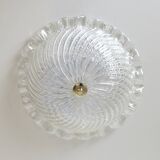 Vintage Murano Glass Sconce: Pearl Glass Wall Lamp / Handmade Flush Mount