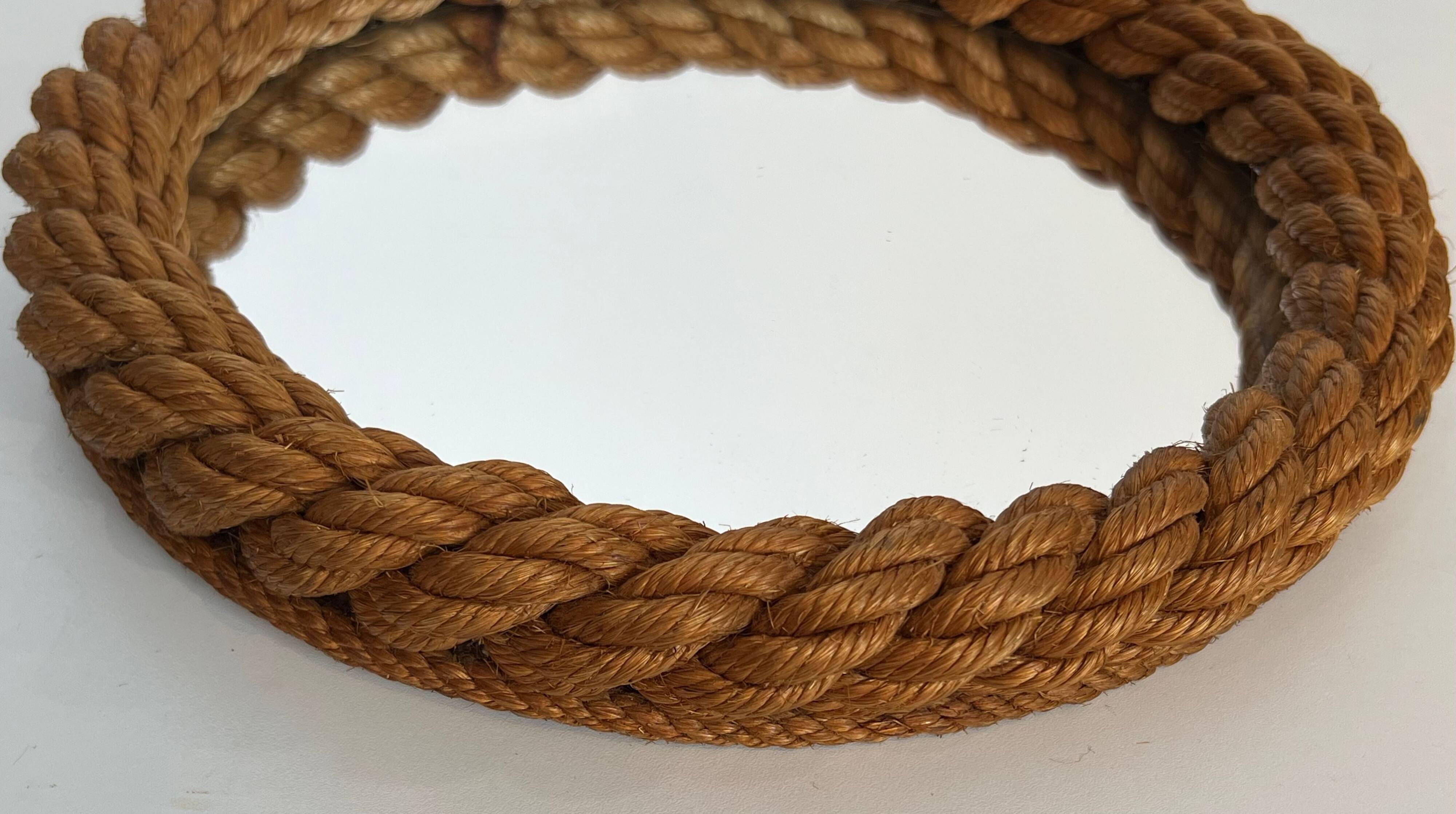 Miroir rond en corde d'Audoux Minet