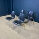 Ensemble de 4 chaises de salle à manger noires années 2000