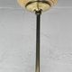 Telescopic brass and pencil reed rattan bamboo hanging pendant lamp, Italy 1970s