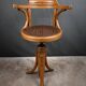 Swivel Chair for Children in Stained Beech, Thonet Style – Early 20th Century