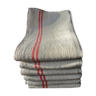 Embroidered hemp tea towels cs