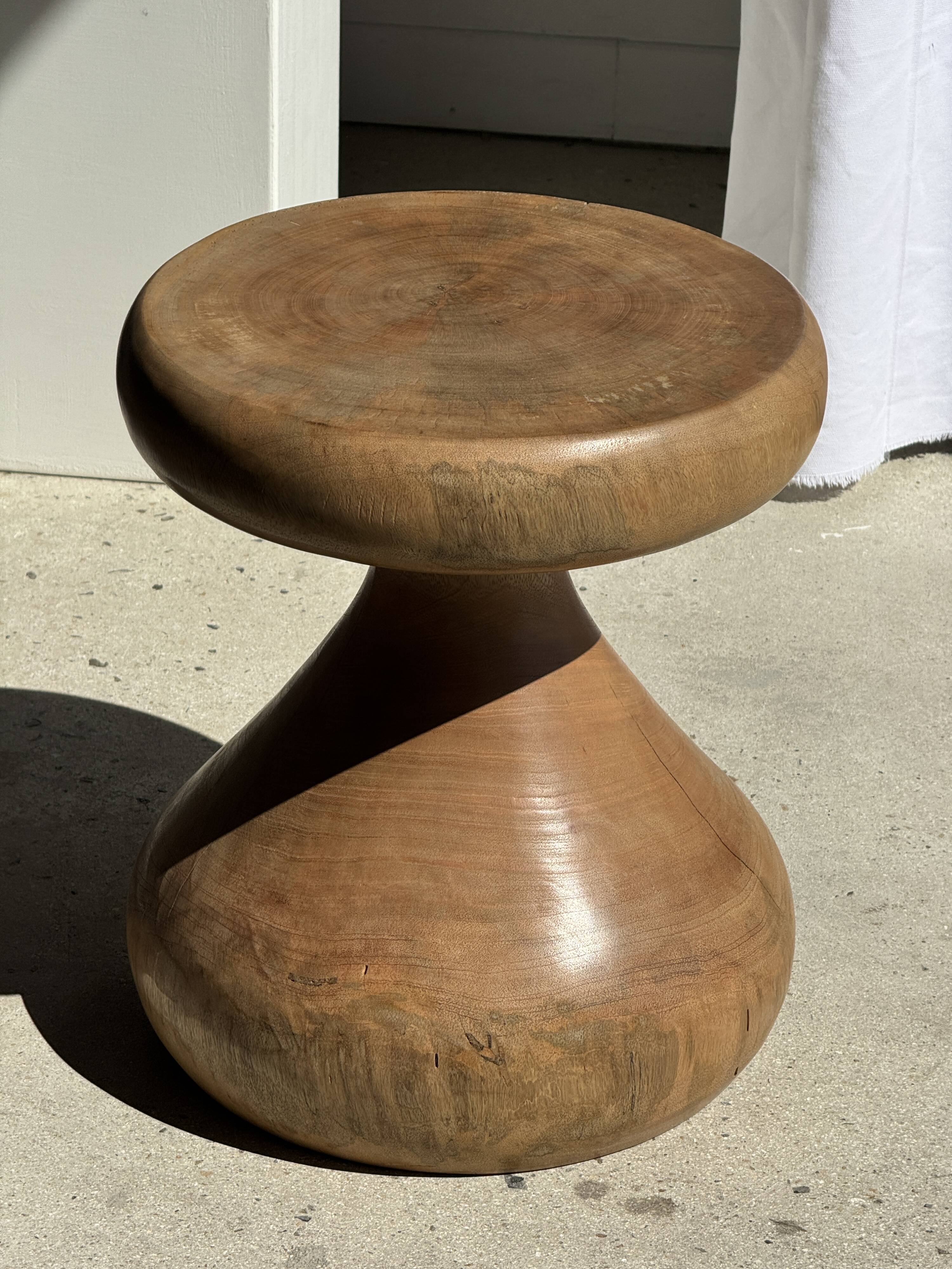 Pawn Natural - Stool, side table, end table in solid mango wood