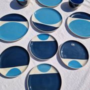 Set of 8 Plates and 2 Bowls Julie Goodwin Habitat Longitude Blue Stoneware Style
