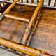 Serving tray in rattan and bamboo