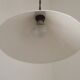 Vintage French Rise & Fall Counterbalance Ceiling Light Opaline Glass Shade