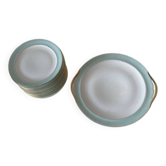 Service à dessert/entrée en porcelaine de Limoges