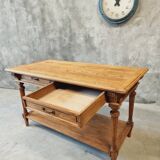 Antique drapers table side table kitchen island oak