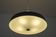 Large Mid Century suspension lamp with lacquered metal and engraved opaline glass from 1960.