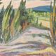 Oil painting on Swedish panel from the mid-century "Forest Landscape" - Vintage and framed