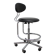 Adjustable chrome office chair on wheels, Czechoslovakia, 1980s