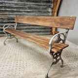 Old garden bench, park bench cast iron with hardwood 170 cm