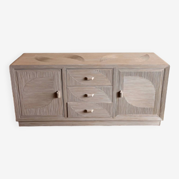 Pencil reed rattan sideboard