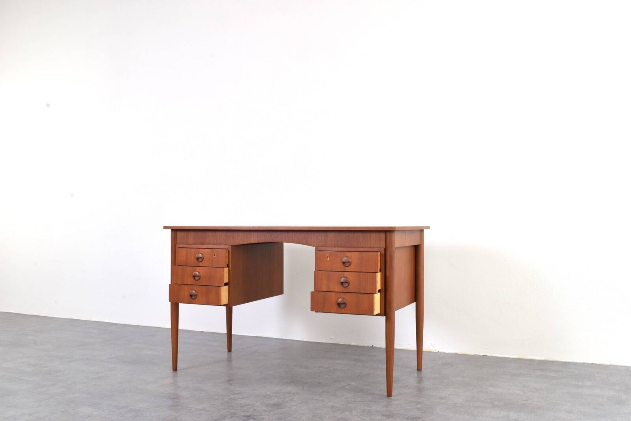Mid-Century Danish Teak Desk, 1960s.