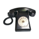 Téléphone retro  années 40 bakélite noir