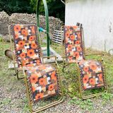 Pair of Lafuma Vintage recliner chairs