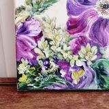 Oil on canvas flower garden