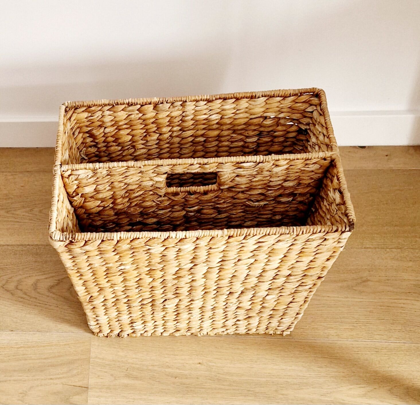 magazine holder in water hyacinth