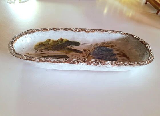 Thistle ceramic bowl, Albert Thiry, Vallauris 1960.