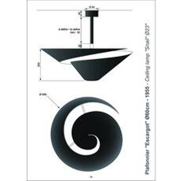 Lampe « Escargot » de Serge Mouille, édition de 2006
