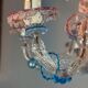 Venetian Rezzonico chandelier in multicoloured Venetian glass circa 1900