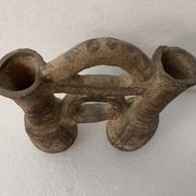 Pichet double terre cuite XVII e siècle ou avant,  Maroc