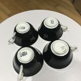 Lot of 4 cups Digoin Sarreguemines vintage