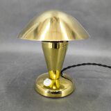 Bauhaus Brass Adjustable Table Lamp, 1930s Czechoslovakia