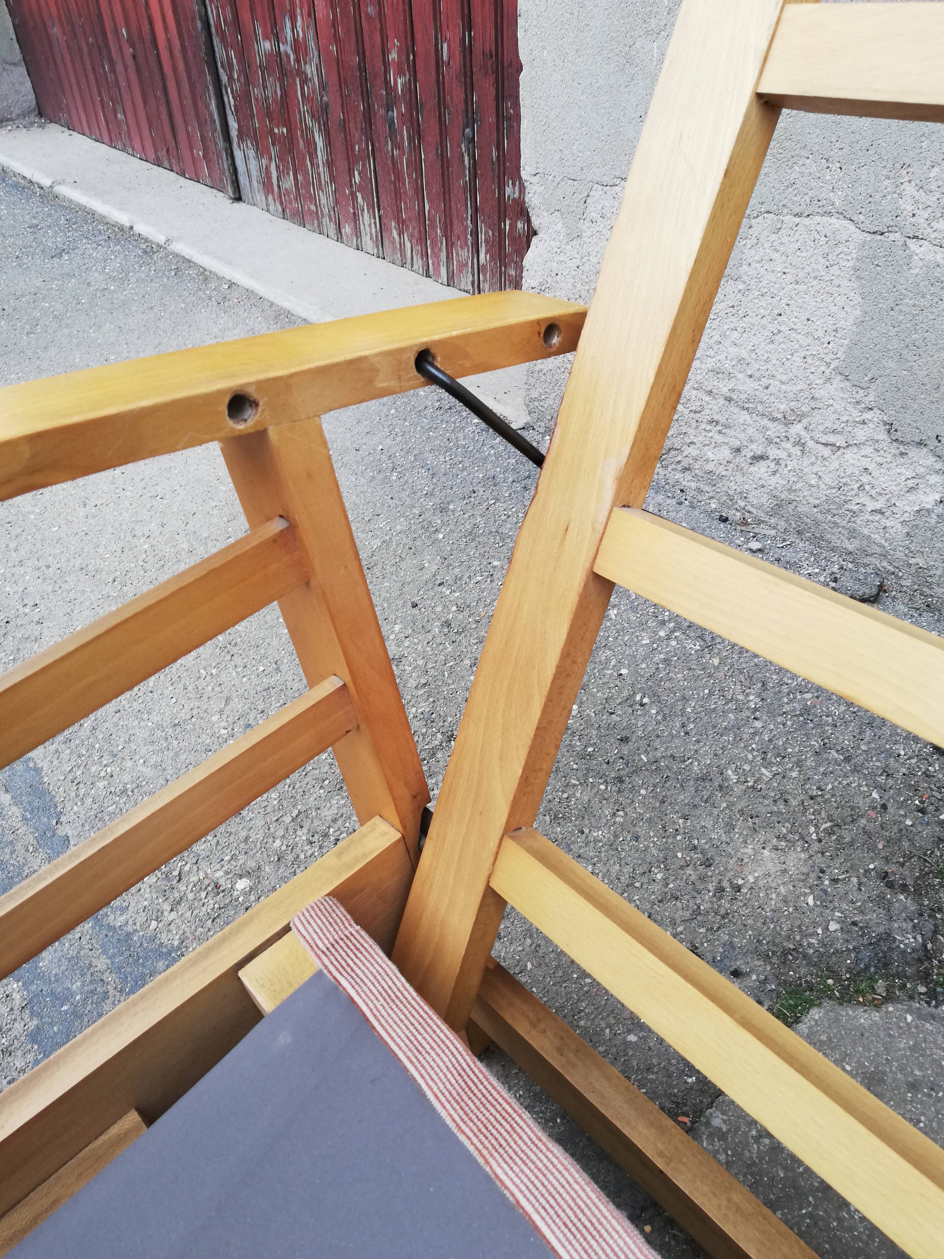 Pair of armchairs year 50 adjustable back