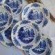 Assiettes creuses Moulin des Loups bleu