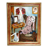 Oil painting on canvas , signed painting