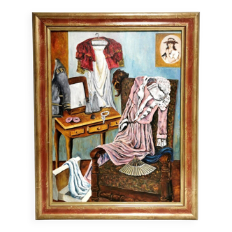 Oil painting on canvas , signed painting