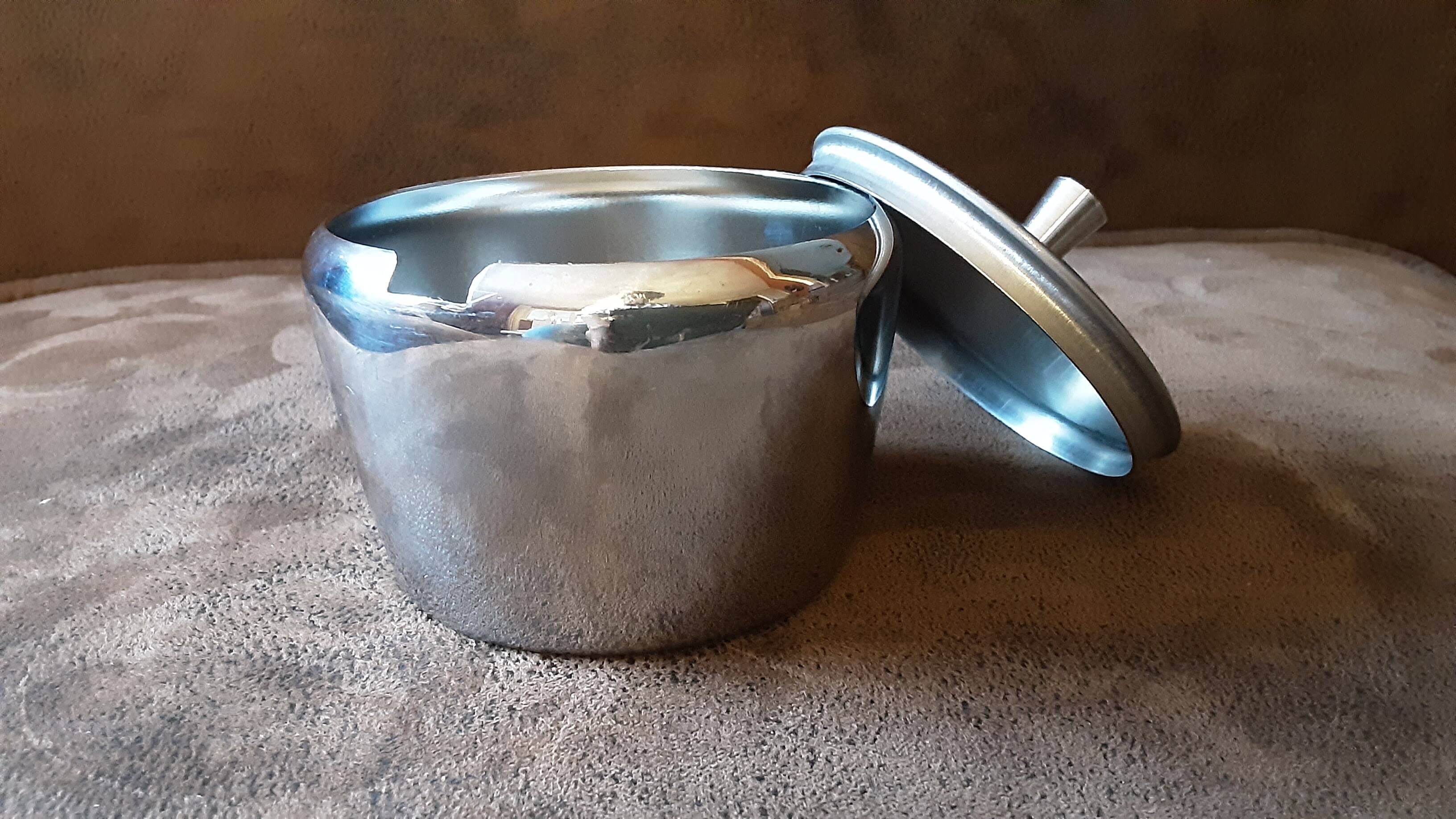 Stainless steel sugar bowl