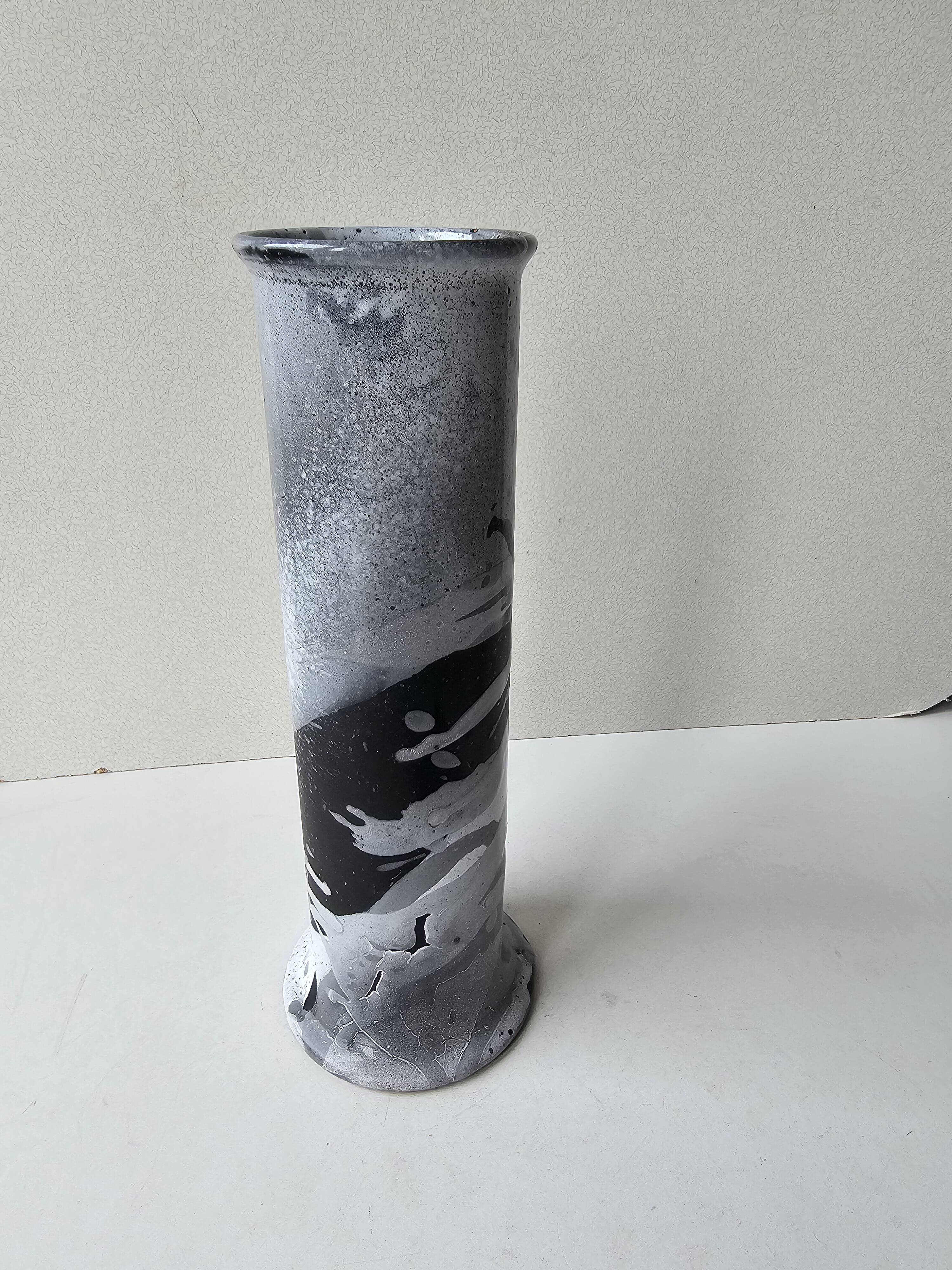 Ceramic roller vase, La Combe du Lac, Lamoura, 26cm