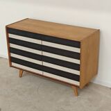 Wooden commode U 453 black and white by Jiri Jiroutek for Intérier Praha
