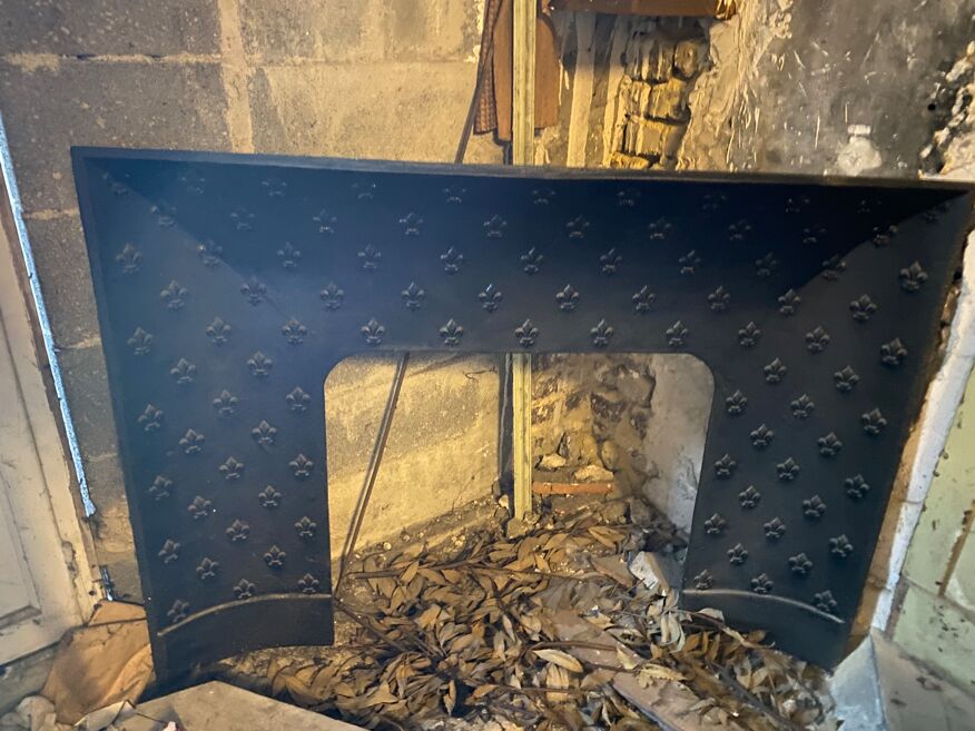 Intérieur de cheminée en fonte de fer XIX siècle, Selency