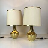 Pair of Italian Brass Table Lamp, 1970s