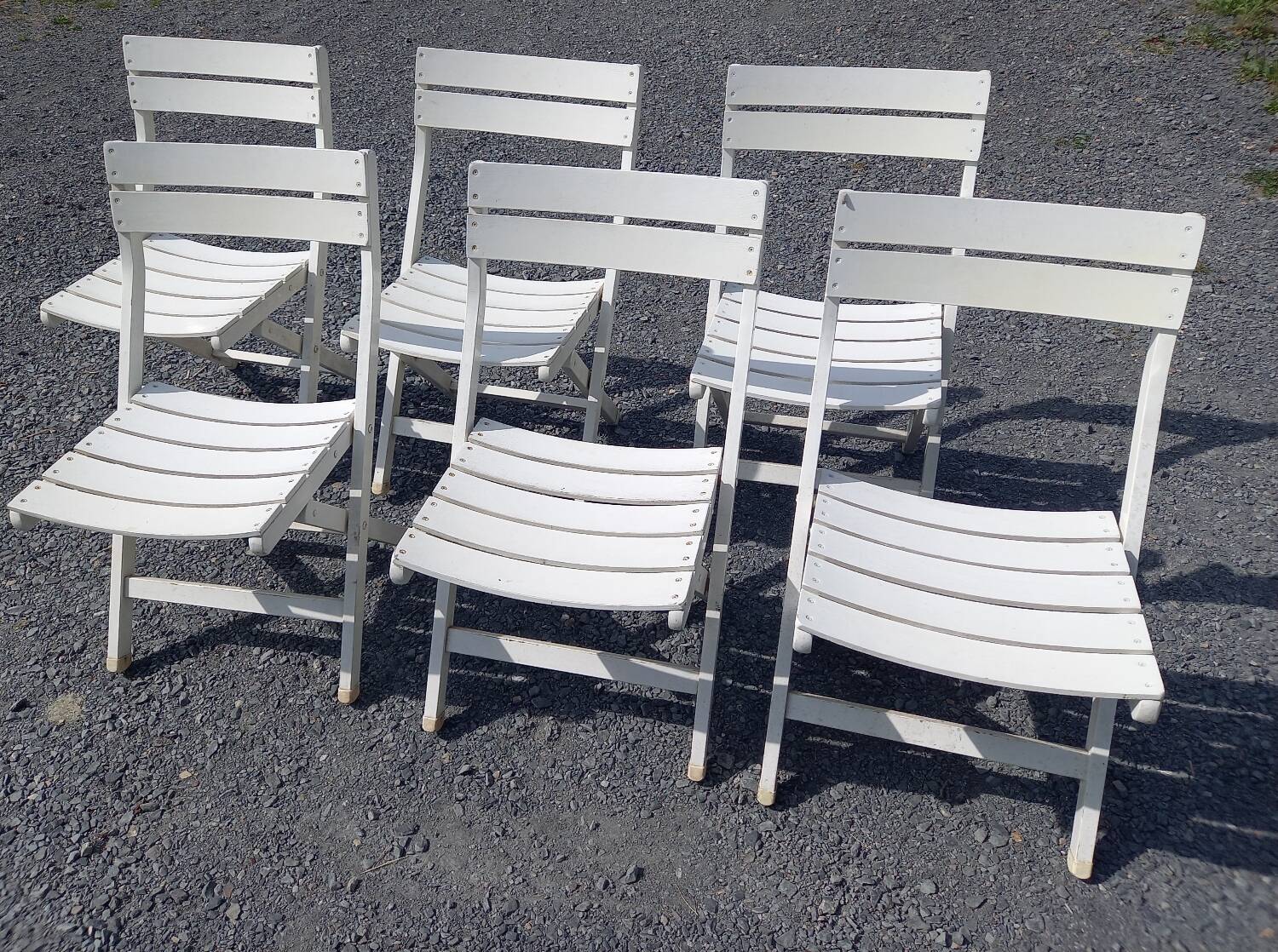 6 vintage garden chairs 60 70 R Gleizes