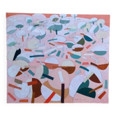 Abstract painting oil on canvas - Franco Balleri 1973 oil on canvas