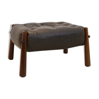 Brazilian leather MP-81 ottoman by Percival Lafer
