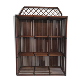 Rattan and bamboo shelf