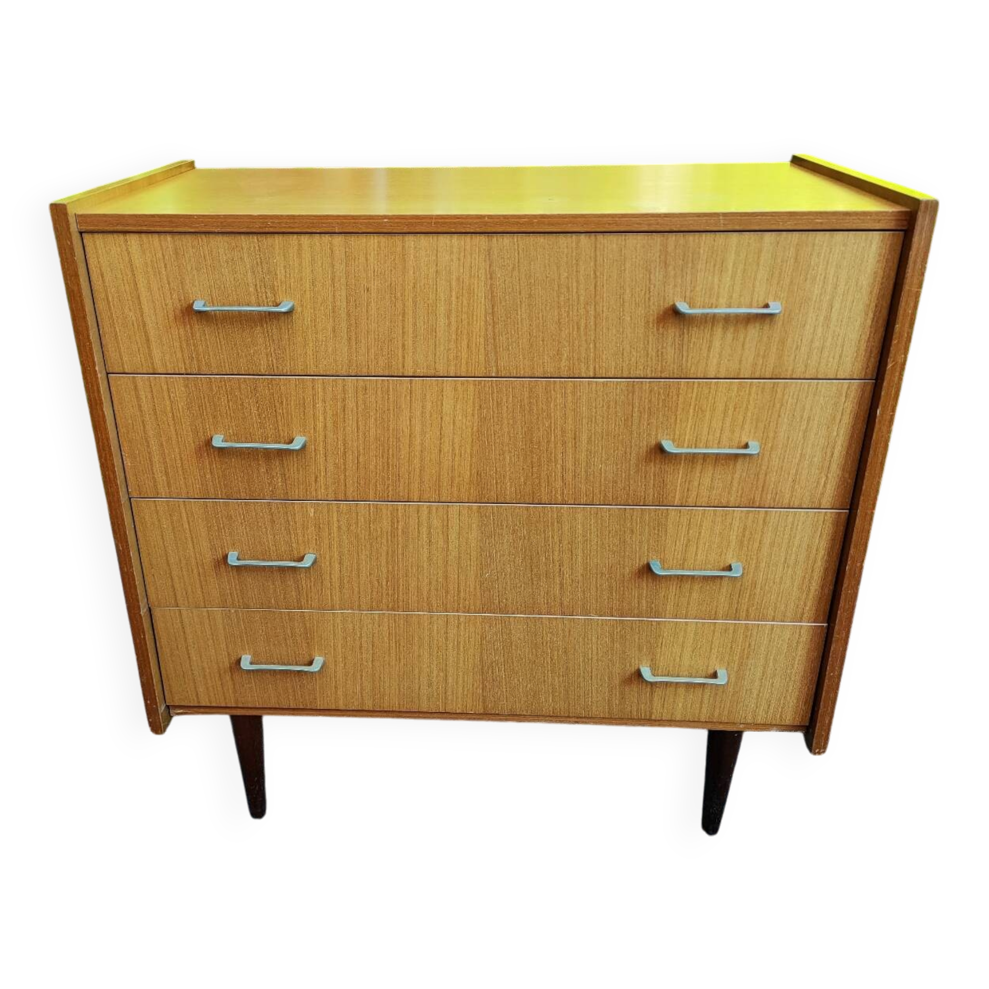 Vintage 4-drawer Scandinavian-style chest of drawers