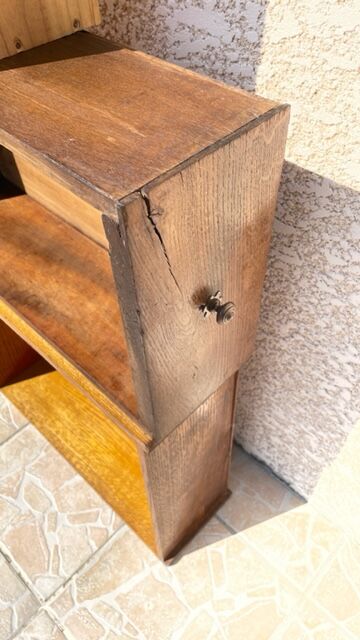 Vintage oak geometric drawer floor