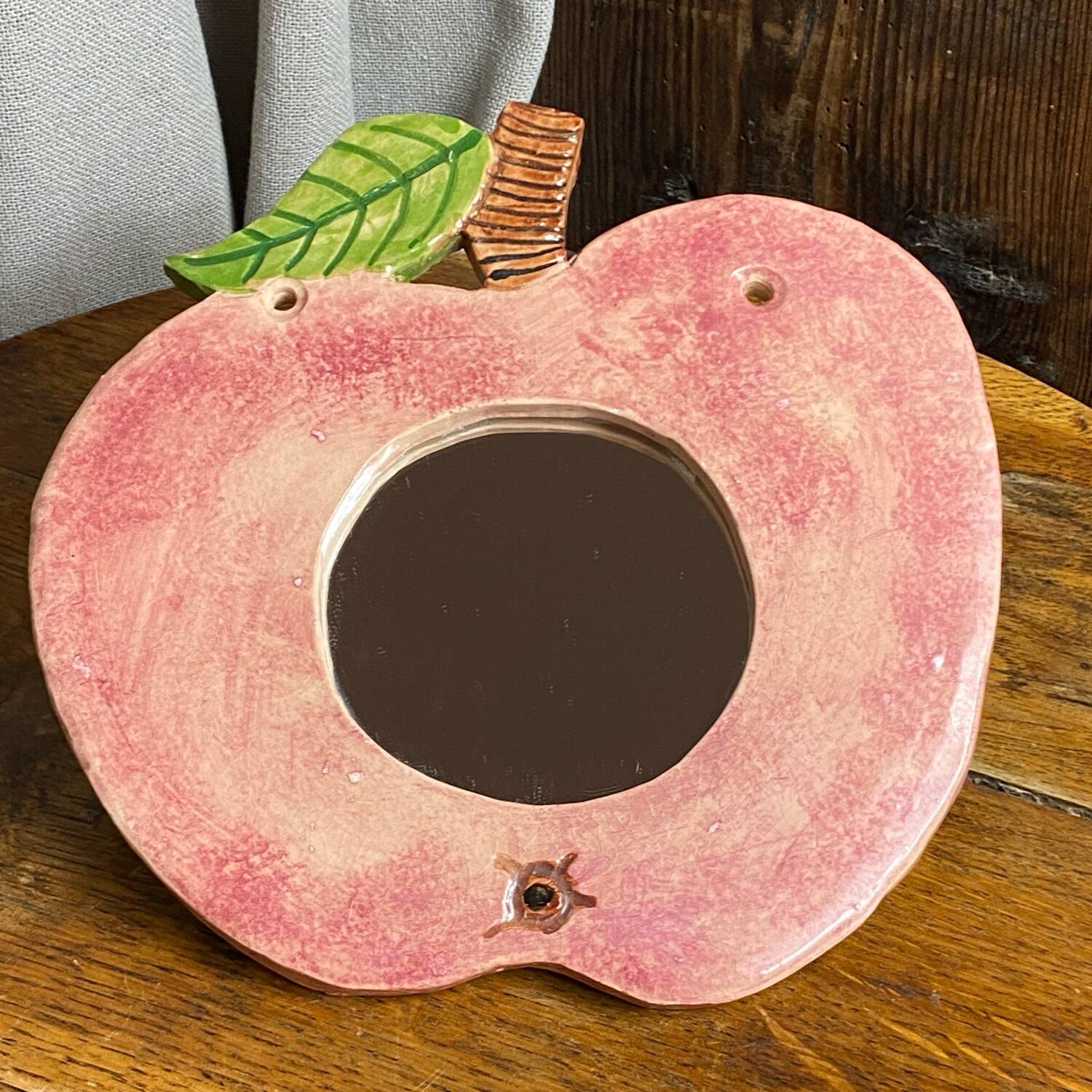 Ceramic apple mirror