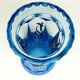 Art Deco vase, blue crystal, designed by K. Palda, Czechoslovakia, 1930s