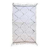 White Beni Ourain Rug - 208 x 137 cm