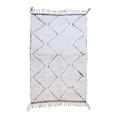White Beni Ourain Rug - 208 x 137 cm