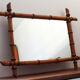 Miroir bois imitation bambou années 20, 70x52 cm